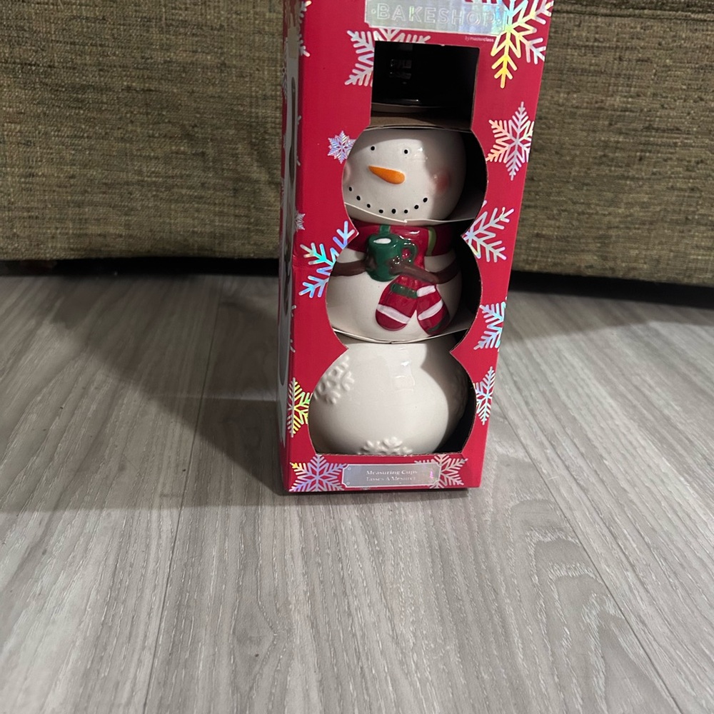 Snowman Candle Measuring Cup Set